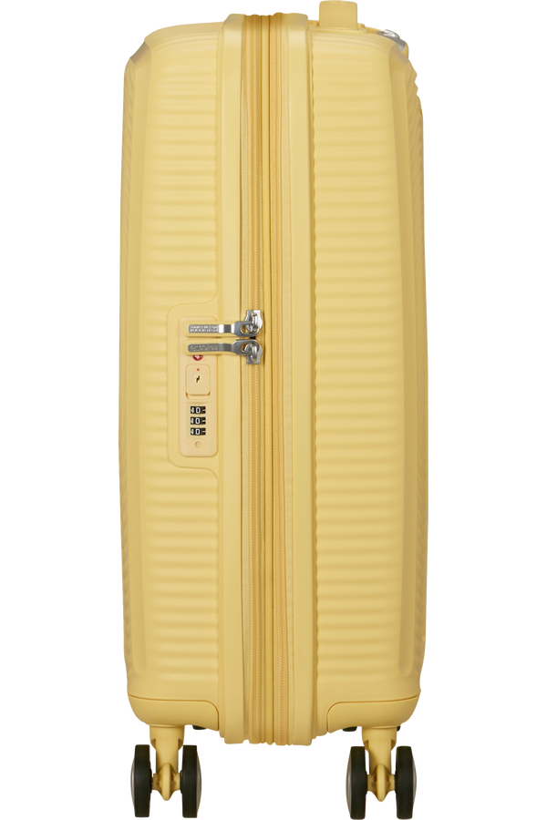 American Tourister SoundBox Spinner TSA Expandable 55cm  Pastel Yellow American Tourister SoundBox Spinner TSA Expandable 55cm  Pastel Yellow