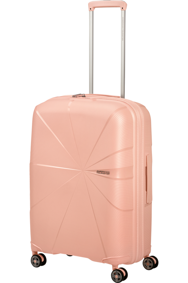 American Tourister StarVibe Spinner Expandable TSA 67cm  Metallic Peach