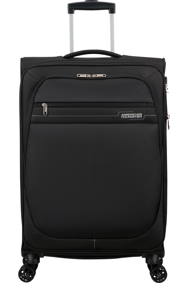 American Tourister Deep Dive Spinner Expandable TSA M  Black/Grey