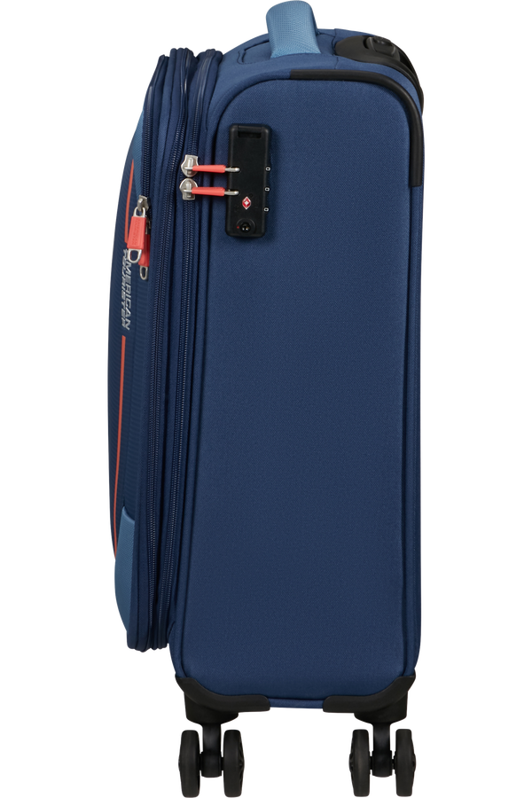 American Tourister Pulsonic Spinner Expandable 55cm  Combat Navy American Tourister Pulsonic Spinner Expandable 55cm  Combat Navy