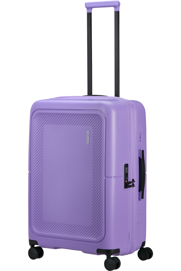 American Tourister DashPop Spinner Expandable TSA 67cm Violet Purple American Tourister DashPop Spinner Expandable TSA 67cm Violet Purple