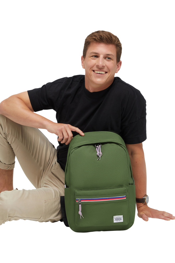 American Tourister Upbeat Backpack Zip  Olive Green