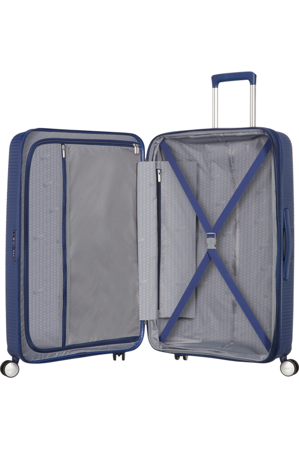 American Tourister Soundbox Spinner Expandable 67cm Midnight Navy American Tourister Soundbox Spinner Expandable 67cm Midnight Navy
