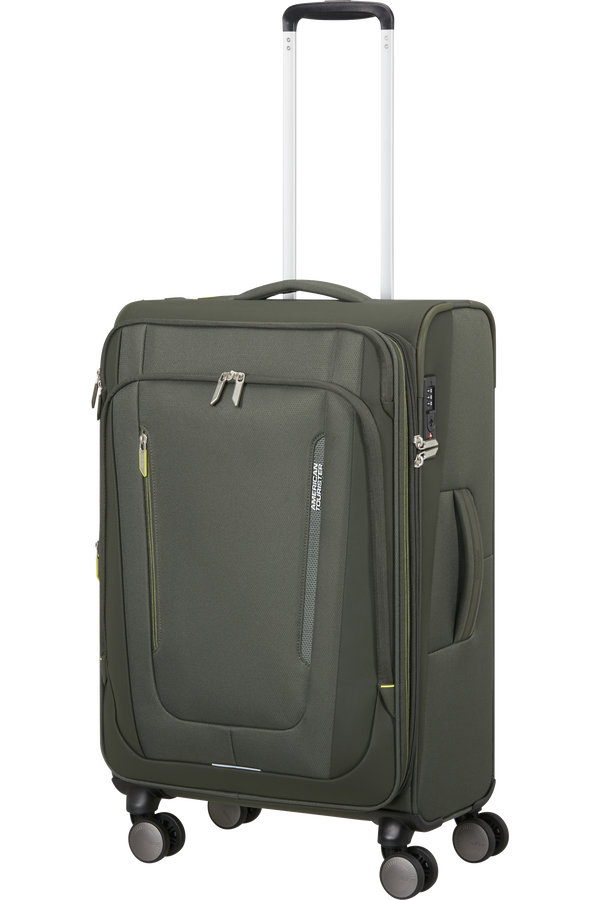 American Tourister Wanderlite Spinner EXP TSA M  Dark Khaki
