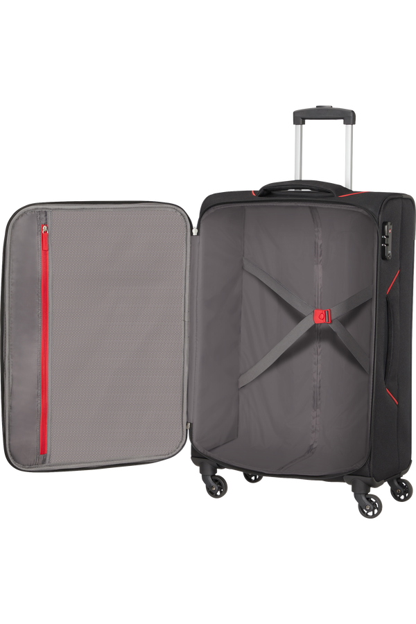 American Tourister Summer Session Spinner TSA M  Black/Red