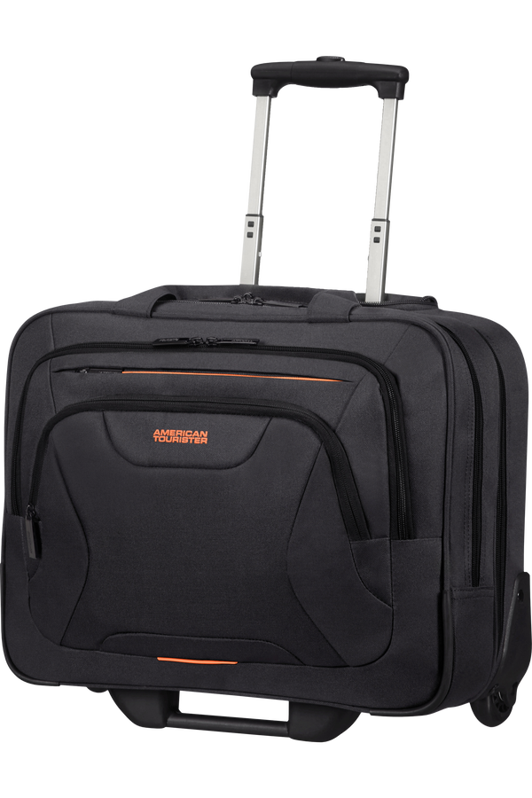 American Tourister At Work Rolling Tote  15.6inch Black/Orange