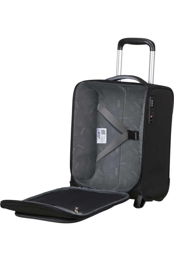 Cloudrider S/M Upright (2 wheels) | American Tourister Cloudrider Upright Underseater Tsa  Jet Black