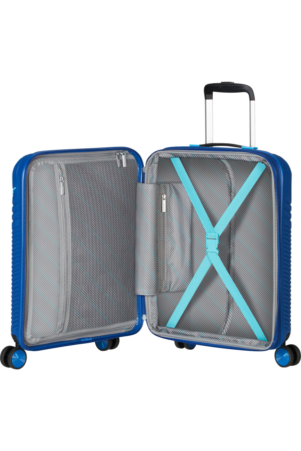 American Tourister Triple Trace Spinner TSA Expandable 55cm  Navy/Blue