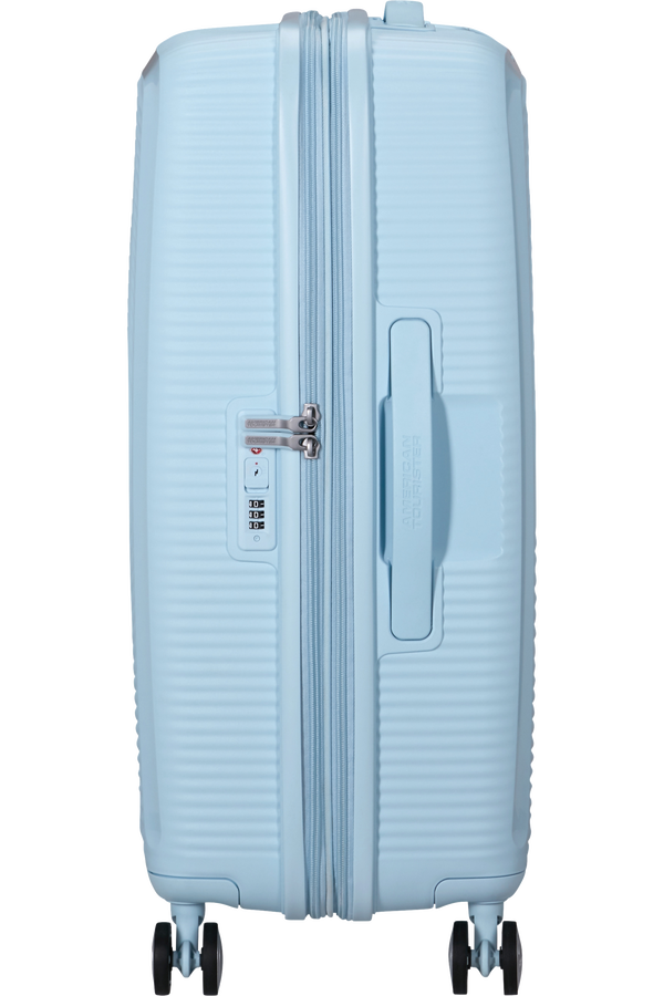 American Tourister SoundBox Spinner TSA Expandable 67cm  Pastel Blue American Tourister SoundBox Spinner TSA Expandable 67cm  Pastel Blue