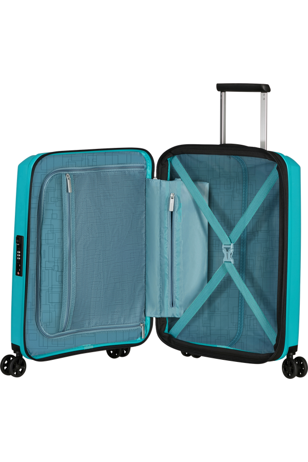 American Tourister Aerostep Spinner 55/20 Exp Tsa 55cm  Turquoise Tonic American Tourister Aerostep Spinner 55/20 Exp Tsa 55cm  Turquoise Tonic