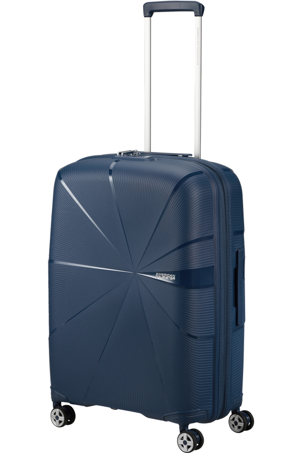 American Tourister Starvibe Spinner Expandable TSA 67cm Navy American Tourister Starvibe Spinner Expandable TSA 67cm Navy
