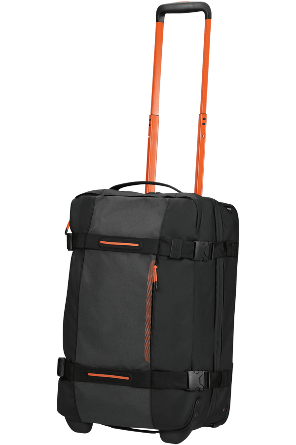 American Tourister Urban Track Duffle with Wheels Lmtd S  Black/Orange American Tourister Urban Track Duffle with Wheels Lmtd S  Black/Orange