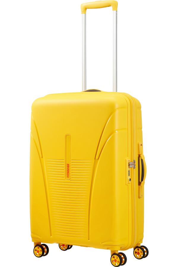 American Tourister Skytracer 4-wheel 68cm medium Spinner suitcase  Saffron Yellow