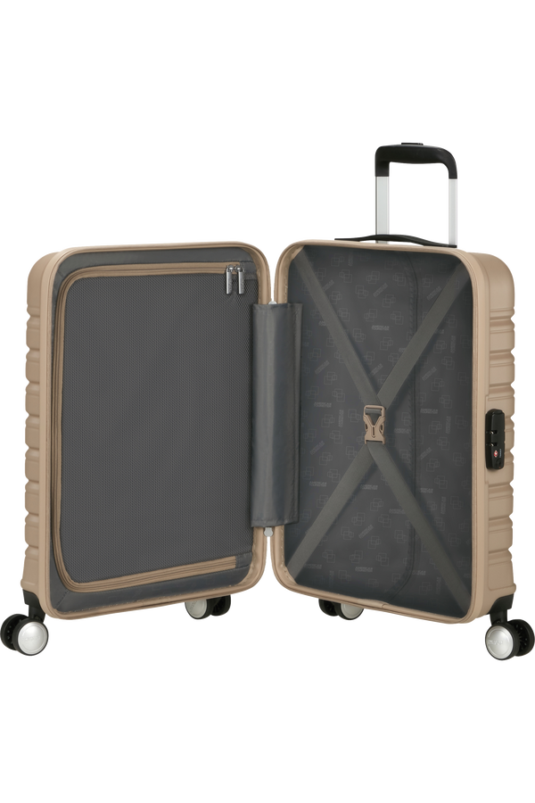 American Tourister Flashline Spinner 55/20 TSA  Ivory gold