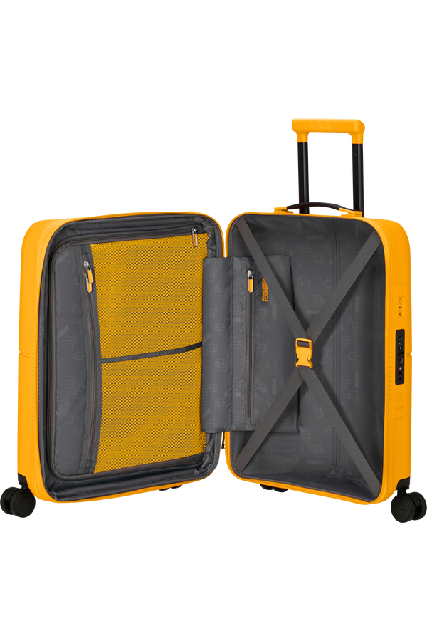 American Tourister DashPop Spinner Expandable TSA 55cm Golden Yellow American Tourister DashPop Spinner Expandable TSA 55cm Golden Yellow
