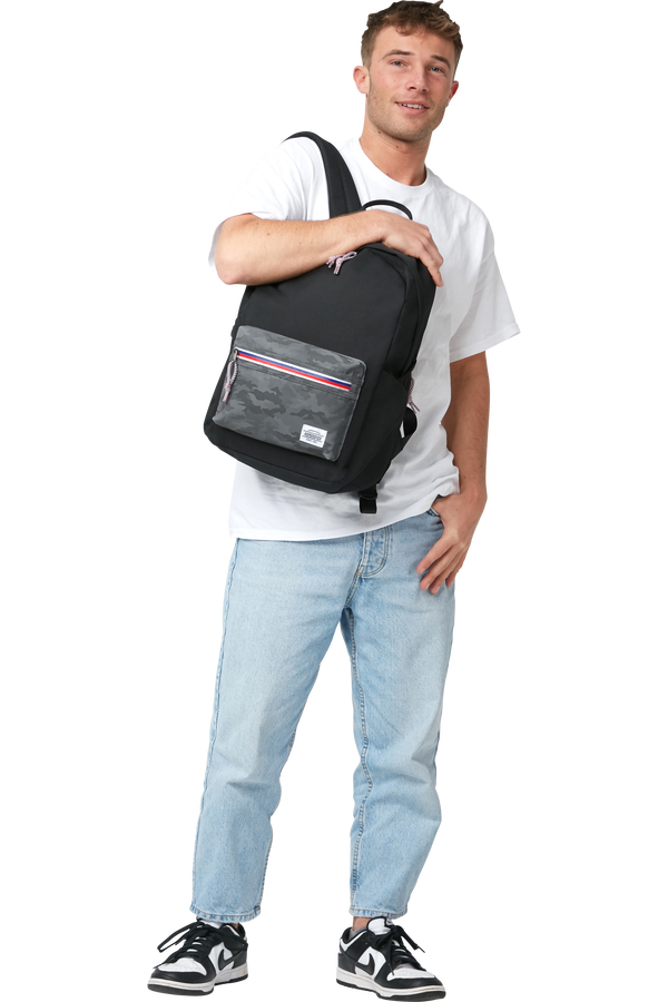 American Tourister Upbeat Backpack Zip  Camo Black