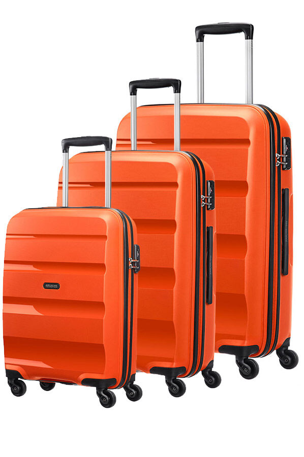 american tourister orange suitcase