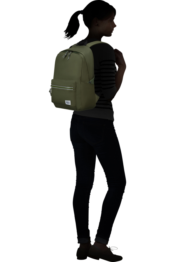American Tourister Brightup Backpack Zip  Olive Green