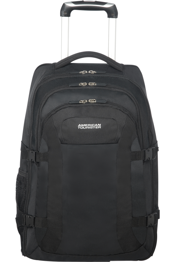 American Tourister Road Quest Laptop Backpack with Wheels 39.6cm/15.6inch  Solid Black