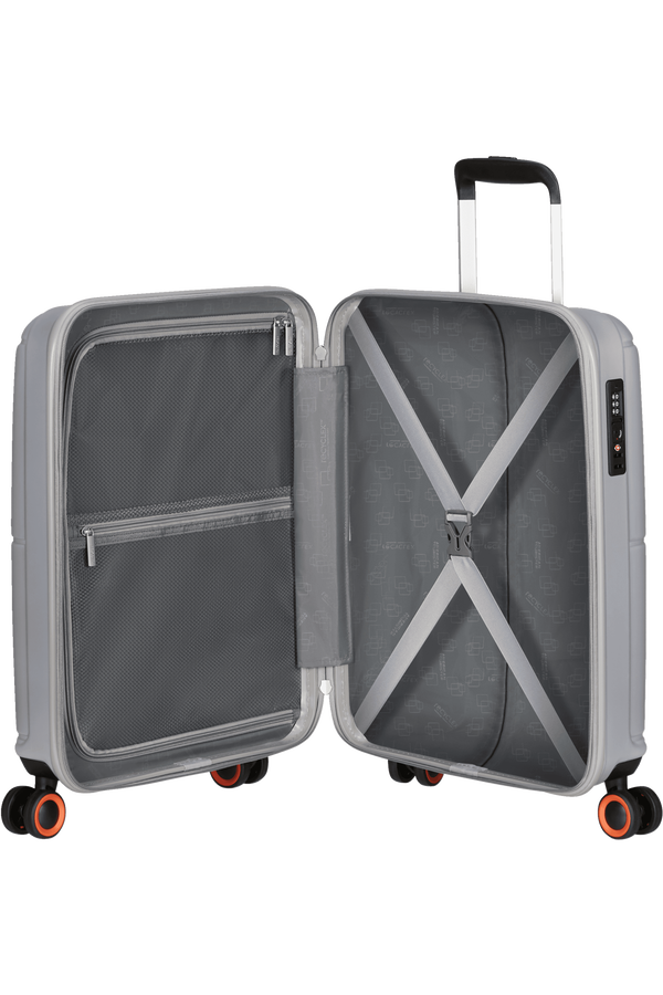 American Tourister Geopop Spinner 55/20 Tsa. 55cm  Metallic Silver