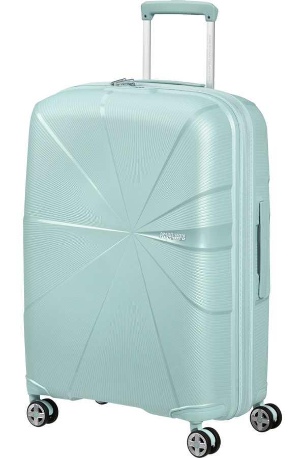 American Tourister StarVibe Spinner Expandable TSA 67cm  Metallic Surf Blue