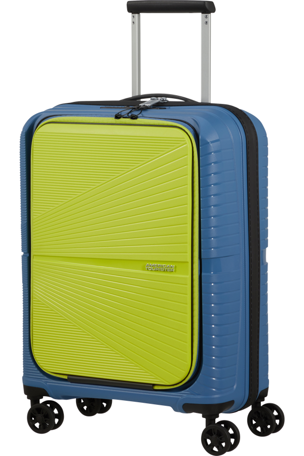 American Tourister Airconic Spinner Frontloader 15.6' 55cm  Coronet Blue/Lime