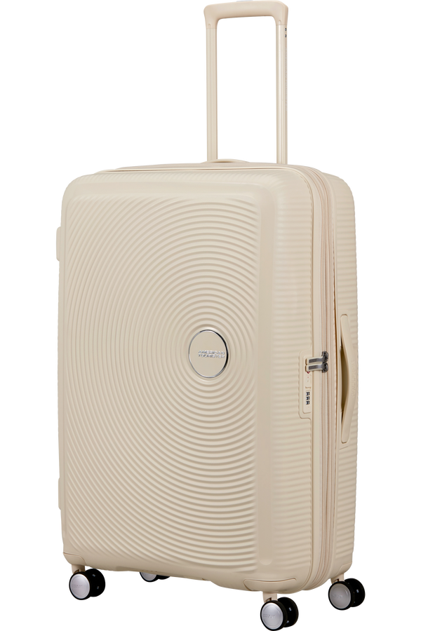 American Tourister SoundBox Spinner TSA Expandable 77cm  Coconut Sand