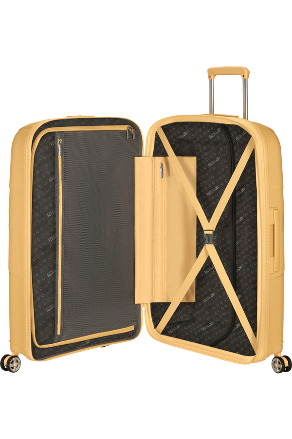 American Tourister StarVibe Spinner Expandable TSA 77cm  Metallic Banana