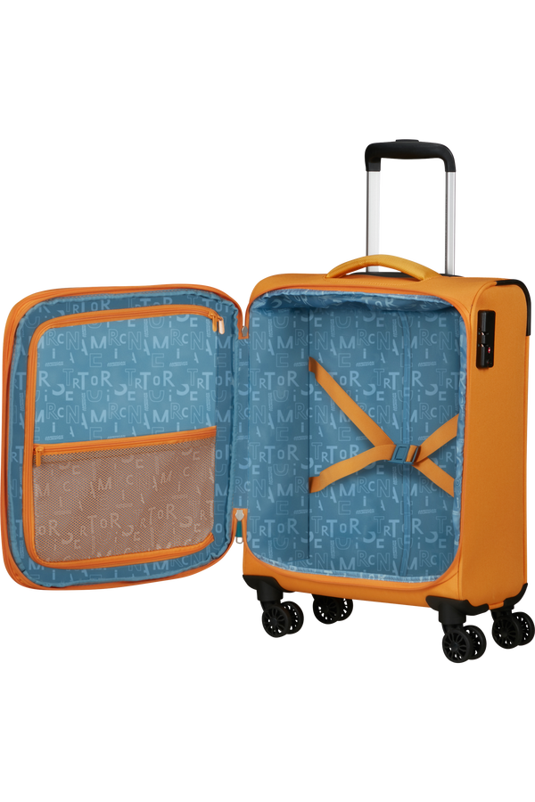 American Tourister Pulsonic Spinner Expandable 55cm  Sunset Yellow American Tourister Pulsonic Spinner Expandable 55cm  Sunset Yellow