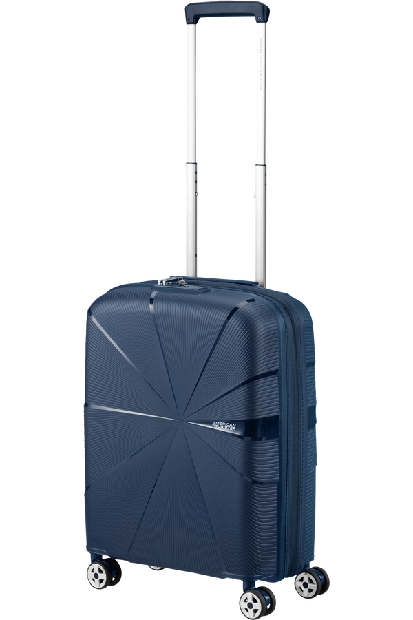 American Tourister Starvibe Spinner Expandable TSA 55cm Navy American Tourister Starvibe Spinner Expandable TSA 55cm Navy