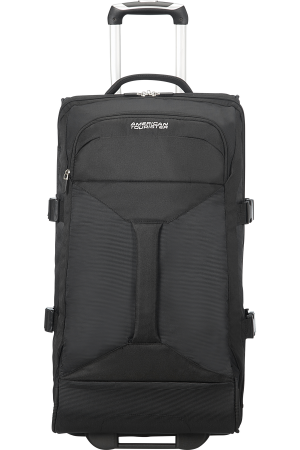 American Tourister Road Quest Duffle with Wheels M Solid Black
