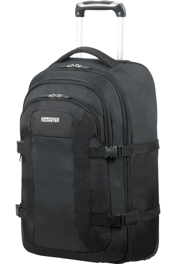American Tourister Road Quest Laptop Backpack with Wheels 39.6cm/15.6inch  Solid Black