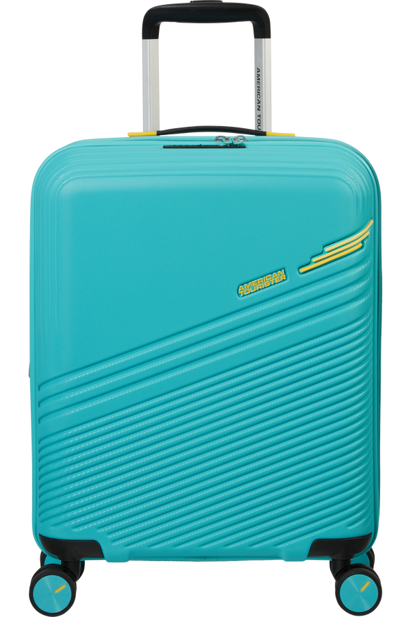 American Tourister Triple Trace Spinner TSA Expandable 55cm  Turquoise/Yellow