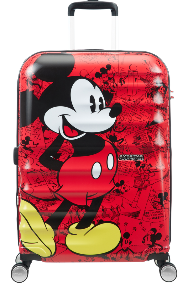 American Tourister Wavebreaker Disney Spinner 67cm Mickey Comics Red