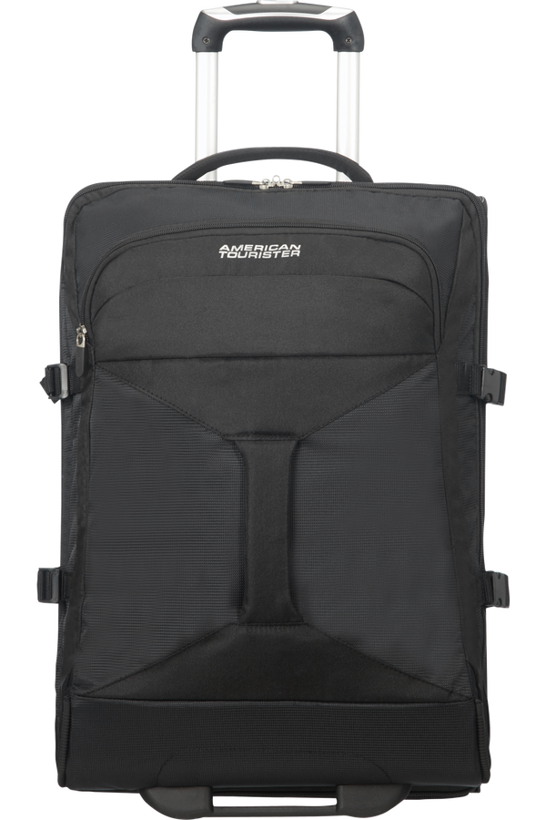 American Tourister Road Quest Duffle with Wheels 55X40X20cm Solid Black