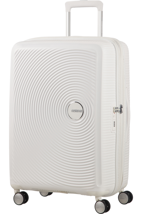American Tourister Soundbox Spinner Expandable 67cm Pure White