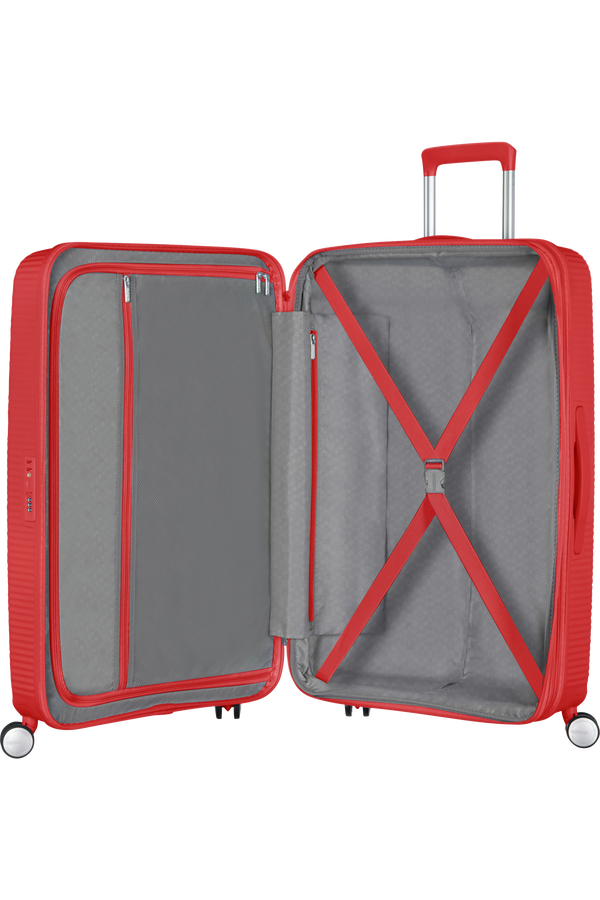 American Tourister Soundbox Spinner Expandable 67cm  Coral Red American Tourister Soundbox Spinner Expandable 67cm  Coral Red