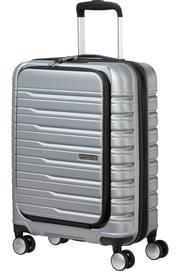 American Tourister Flashline SPIN. 55/20 FRONTLOADER  Sky Silver