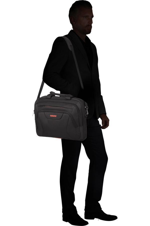 American Tourister At Work Laptop Bag  15.6inch Black/Orange American Tourister At Work Laptop Bag  15.6inch Black/Orange
