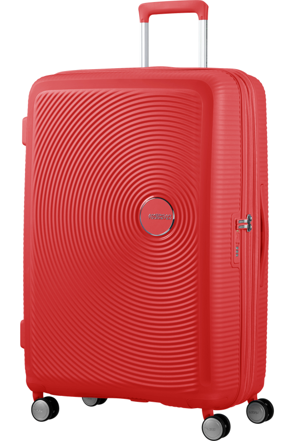 American Tourister Soundbox Spinner Expandable 77cm  Coral Red American Tourister Soundbox Spinner Expandable 77cm  Coral Red