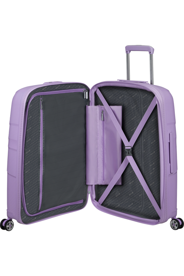 American Tourister Starvibe Spinner Expandable TSA 67cm Digital Lavender