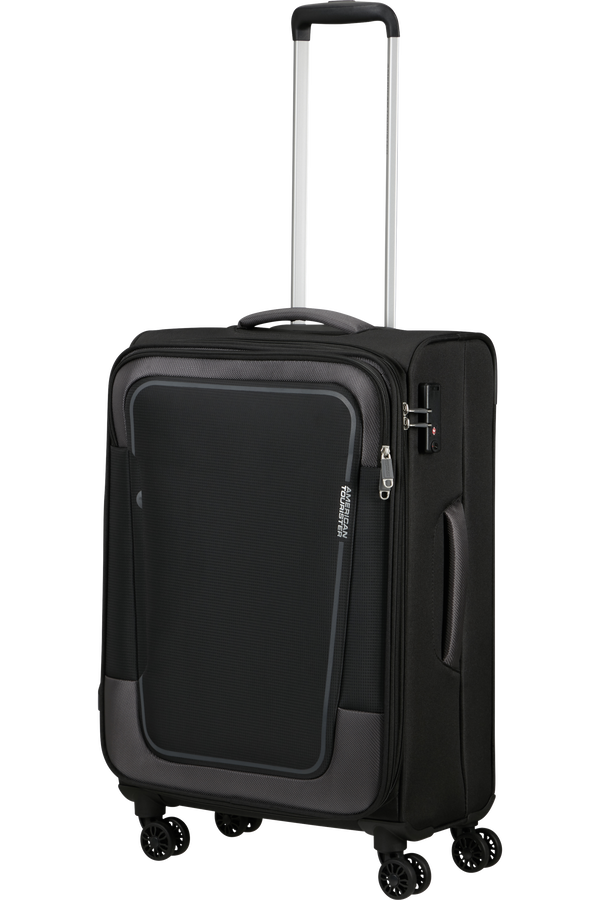American Tourister Pulsonic Spinner Expandable 68cm  Asphalt Black