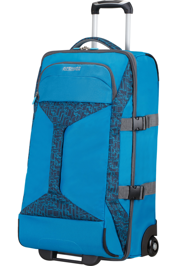 American Tourister Road Quest Duffle with Wheels M Bluestar Print