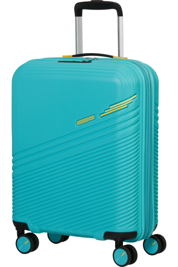 American Tourister Triple Trace Spinner TSA Expandable 55cm  Turquoise/Yellow