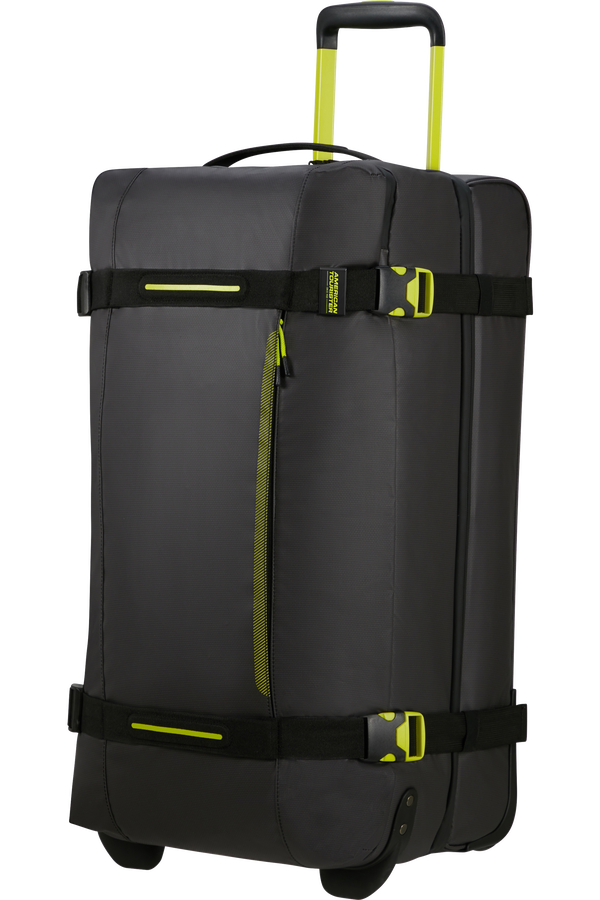American Tourister Urban Track Duffle with Wheels Coated M  Black/Lime