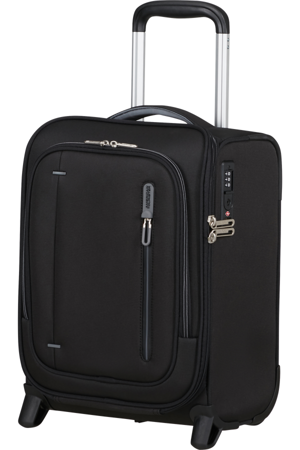 Cloudrider S/M Upright (2 wheels) | American Tourister Cloudrider Upright Underseater Tsa  Jet Black