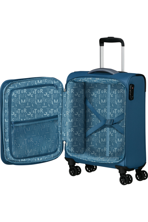 American Tourister Pulsonic Spinner Expandable 55 cm  Coronet Blue