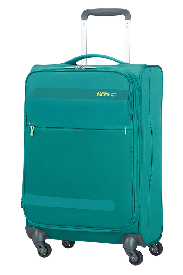 american tourister herolite super light spinner 55 expandable volcanic black